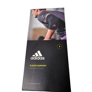 ⚡Adidas Sz Small Reinforced Nylon Black Elbow Support Sleeve Athletic Breathable